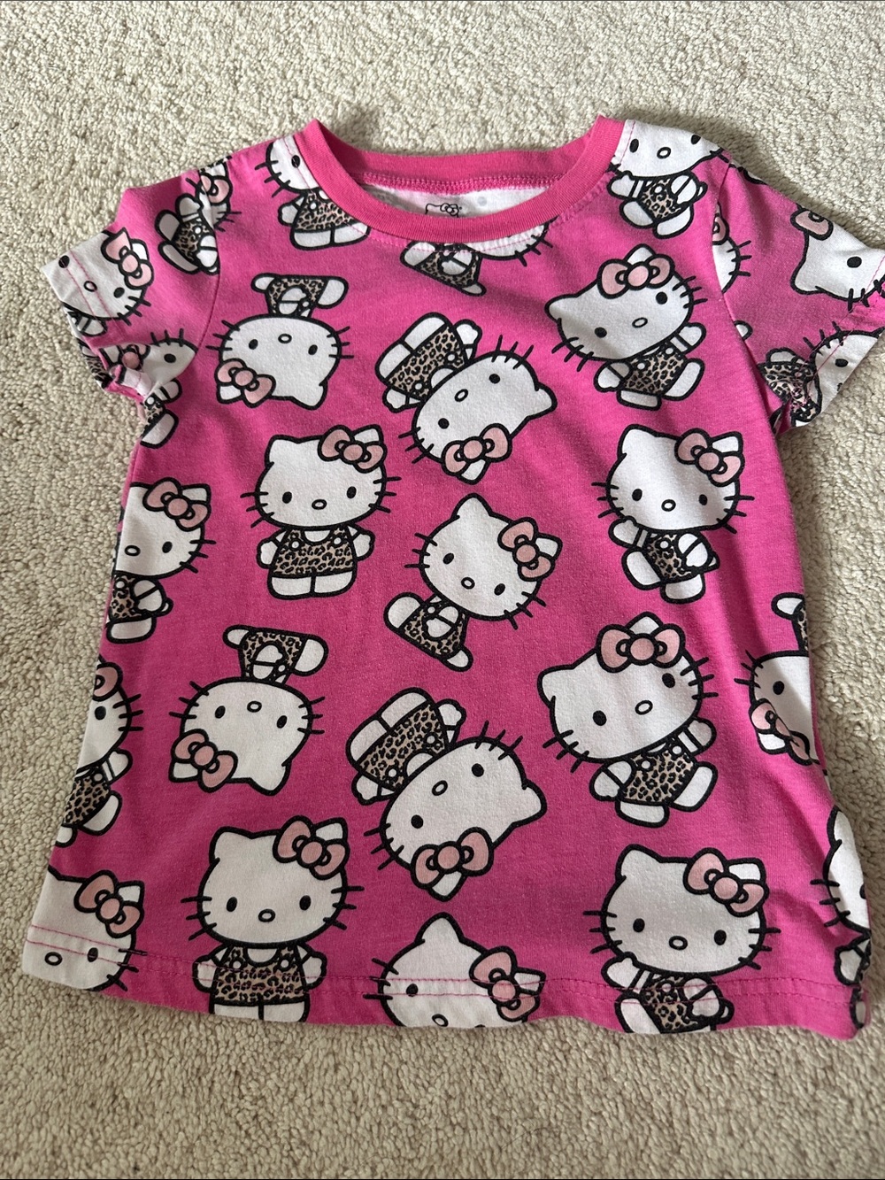 Hello Kitty Hot Pink Allover Print Tee